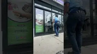 Storefront Window Cleaning Tradional Method