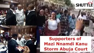 Supporters Of Nnamdi Kanu Storm Abuja Court | Indigenous People Of Biafra | IPOB