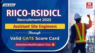RIICO Assistant Site Engineer Recruitment 2025 | 39 Civil Posts | GATE Score Based Govt Job