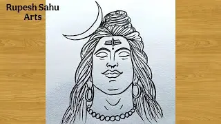 Lord Shiva Drawing | Mahadev Pencil Sketch | Easy Shiva Drawing for Beginners