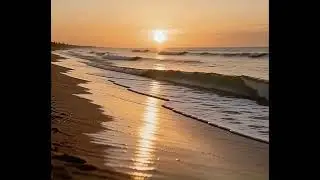 夕暮れの浜辺