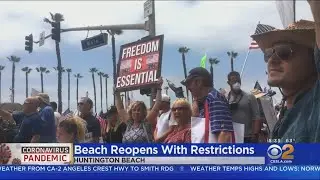 'Freedom Is Essential': Protesters In Huntington Beach Say Facilities Should Reopen Fully