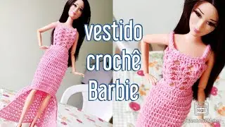 Crochet Dress for Barbie Doll | Mermaid with Delicate Straps 🩷