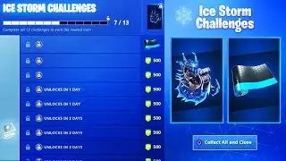 The NEW Fortnite ICE STORM CHALLENGES! (Fortnite Free Rewards)