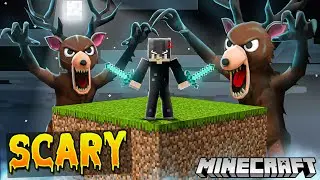 Surviving Scary One Chunk Civilization in Minecraft!
