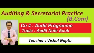 ch 4 audit programme l audit working paper l auditing l b com l part 4 l