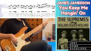 Early James Jamerson at his BEST // The Supremes - You Keep Me Hangin' On BASS COVER + TABS