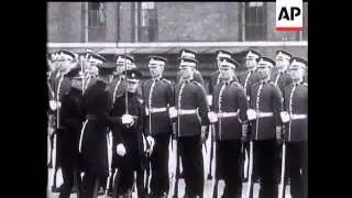 His Majesty inspects Coldstream Guards.