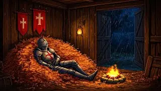 Traveler It's Safe Here.. Cozy Barn Rain & Campfire Ambience for Sleep/Study