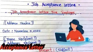 how to write job ACCEPTANCE letter✍️👨&zwj;🎓| job offer ACCEPTANCE letter 📝🎓|| Acceptance letter ||