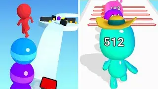 Man Run 2048 Vs Stack Rider ☄️☄️Walkthrough Android iOS Gameplay FD536
