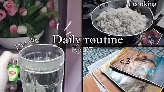 Ep.07 DAILY ROUTINE | cooking, exam, Diet vlog