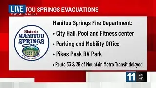 Manitou Springs city buildings, Pikes Peak RV Park evacuated during Flash Flood Warning