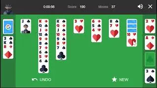 Google Solitaire Speedrun 1:30 Hard Glitchles no undos