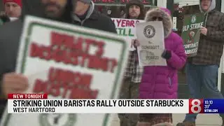 West Hartford Starbucks workers strike for new contract