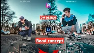 New viral photo editing road concept😲 picsart and lightroom | DM DESIGN | STROM EDITOR |