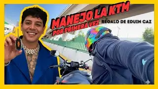 MI PRIMERA VEZ MANEJANDO LA MOTO QUE ME REGALO EDUIN CAZ 💖🥳 (KTM 1390)
