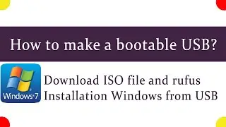 How to create Windows 7 USB Pen drive & Install Windows from USB