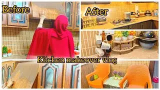 Kitchen makeover vlog ☺| productive routine of middle class house wife 