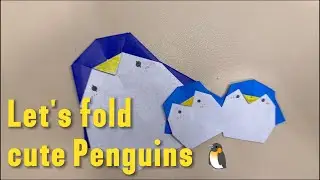 Let&rsquo;s Fold a cute penguin 🐧  | Easy Origami for Kids