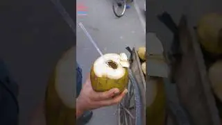 Fresh coconut water #streetfood #fresh #coconut #water #juice #morning #summer #tasty #healthy #love