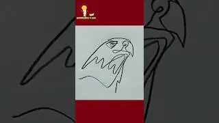 Single Line Art Eagle drawing #shortvideo #shorts #viral #shortfeed #lineart #eagle #quickart #bird