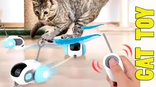 Smart interactive Cat Toy Car for Kitten PET Automatic Moving Remote Controlled FUNNY play game
