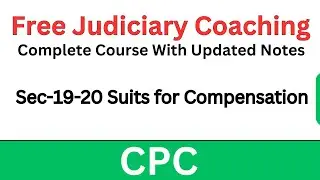 CPC Sections 19&ndash;20 | Suits for Compensation & Place of Suits | #civilprocedurecode #LawClass