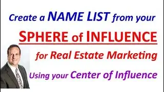 Use your Sphere of Influence for real estate marketing: Center of Influence.