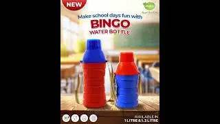 Splash into NEW colours of Bingo Water Bottle #waterbottle #bingo #schools #appollo #newproduct