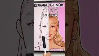 Drawing Ariana Grande as ELPHABA&hellip;?😳💚💖 (Crazy Results) #shorts #wicked #drawing #arianagrande