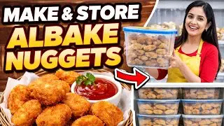 How To Make & Store Albake Chicken Nuggets at Home | Crispy Frozen Nuggets Recipe By Sykitchen
