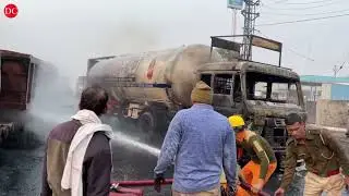 Jaipur: 5 dead as fire engulfs several vehicles after collision with truck carrying chemicals