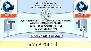 2020 / 1. DÖNEM / AÇIK ÖĞRETİM LİSESİ / (441) BİYOLOJİ – 1