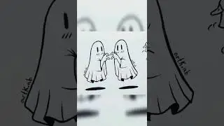 Cute ghost drawing ideas |part 10 #short #viral #drawing #artbymuqadas