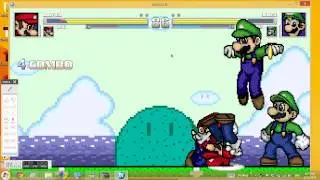 Shinryoga's and my Mario and SM853's Mario vs Shinryoga's Luigi and SM853's Luigi