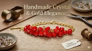 طريقه عمل اسوره من الكريستال الأحمر بأسوب وتصميم جديد ||How to make bracelet with design and style
