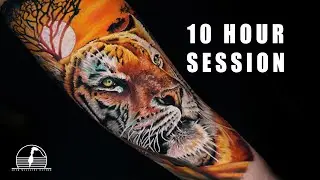 Photo-Realism Tiger Tattoo Time Lapse