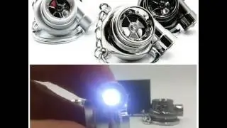 Turbo with spinning turbine, sound and light keychains - JDMFV