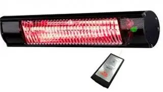 ShadowPlus&dagger; Ultra Low Glare Wall Mounted Heater 2000W plus remote control - Black