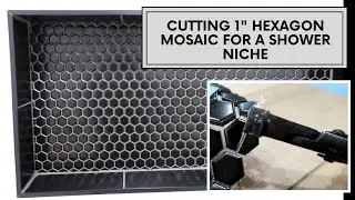 Cutting small hexagon mosaic tiles for my shower niche