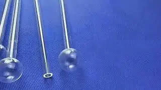 Laboratory chemical reagent end spherical quartz glass tube