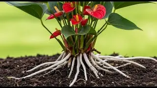 Просто положите 1 ложку!Этот секрет помогает тысячам здоровых цветков антуриума расцвести в 2 раза