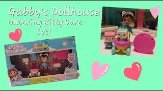 Unboxing Gabby's Dollhouse Kitty Care Figure Set!