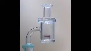 Gavel core reactor 14mm male quartz banger w/ 4mm ruby beads & hypno spinner cap