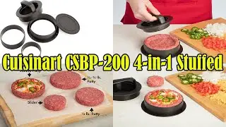 Cuisinart CSBP-200 4-in-1 Stuffed, 4-in-1 Burger Press