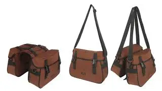 TOURBON Bicycle Bag Bike Seat Doulbe Pannier Cycling Carry Shoulder Bag