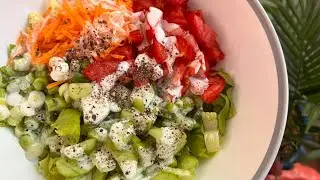 The best vegetable salad you will ever make | so fresh and crunchy vegetable salad