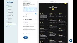 Podpage - Showing off your podcast reviews