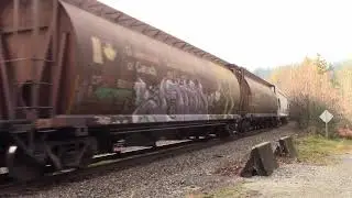 Trains BC 2019: CP Grain Train East @ Lake Errock Canada 25NOV19 AC4400CW 9831 Leading